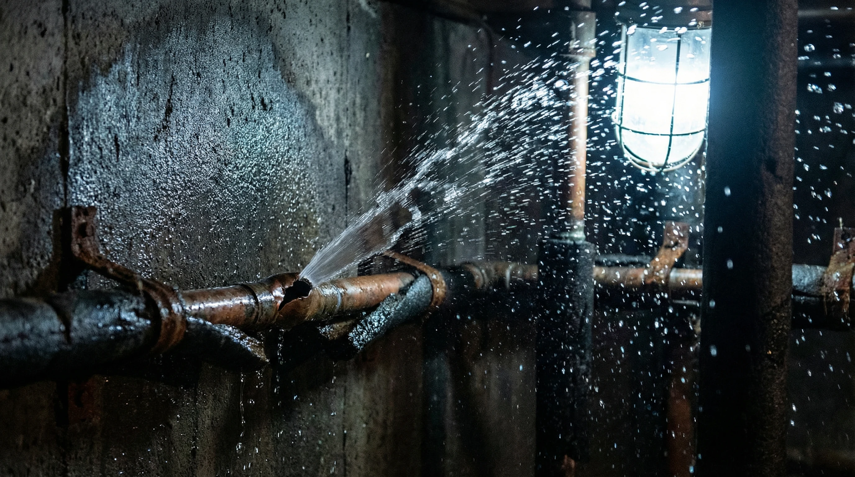 Licensed emergency plumber from Precision Plumbing Solutions responding to a burst pipe in an Oklahoma City home