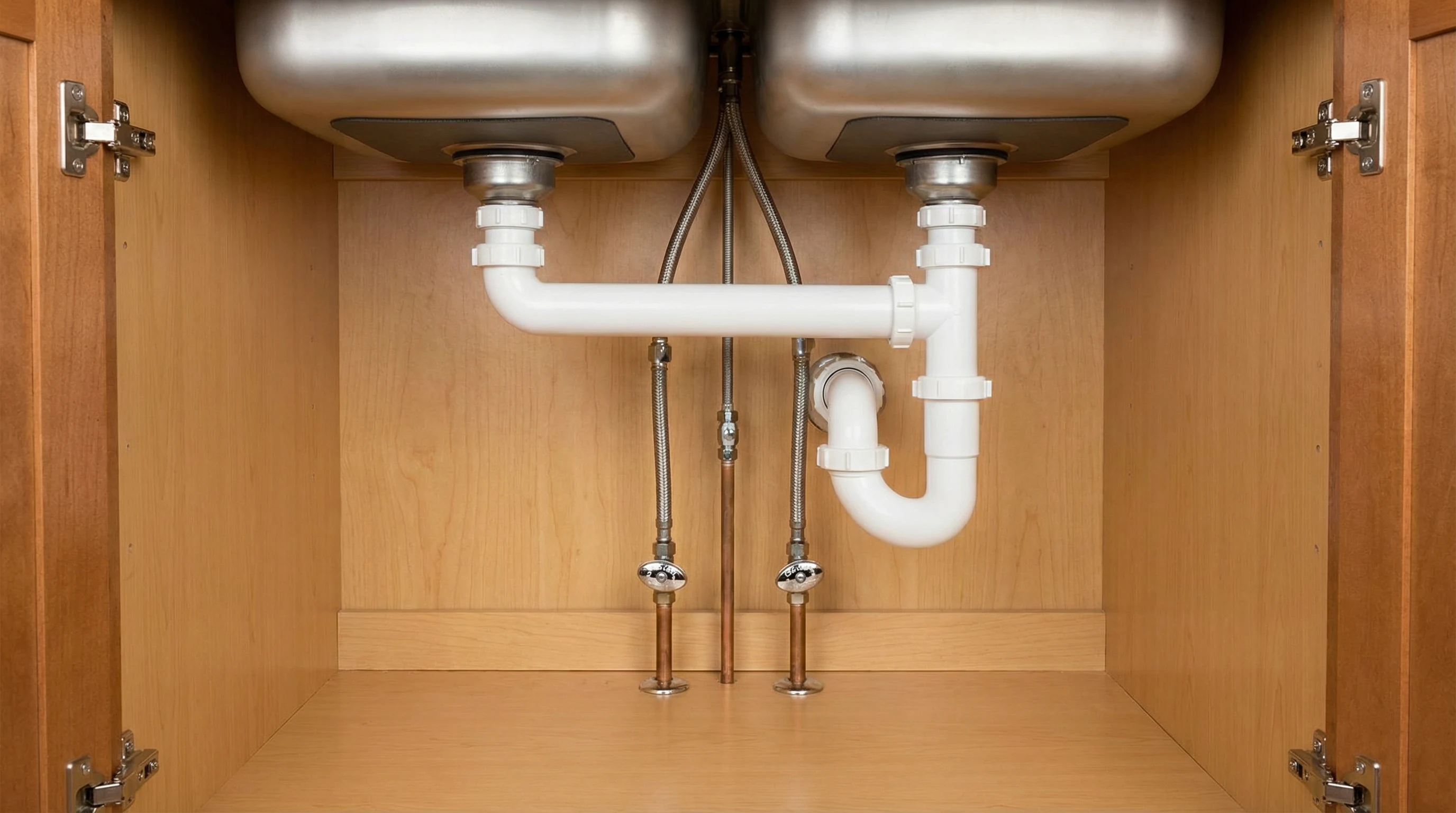 Precision Plumbing Solutions plumber installing a new kitchen sink and faucet in an Oklahoma City home